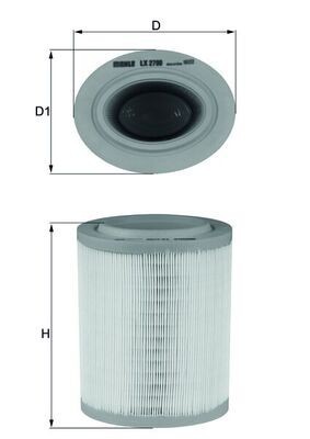 MAHLE LX 2790 Filtru aer foto