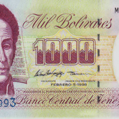 Bancnota Venezuela 1.000 Bolivares 5.2.1998 - P76c UNC