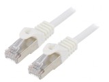Patch Cord F/UTP Cat 6 Alb 1m RJ45, Gembird
