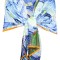 Esarfa tip sal pictata multicolor, Dacali, bleu