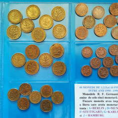 Monede Rep. Federala Germania de 1 ;2 ;5 ;10 pfennig intre anii 1950- 1996