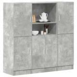 Cumpara ieftin Set dulap de bucătărie 3 piese Lemn prelucrat gri beton