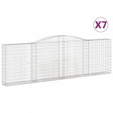 Cumpara ieftin Cosuri gabion arcuite 7 buc. 400x30x120/140 cm fier galvanizat