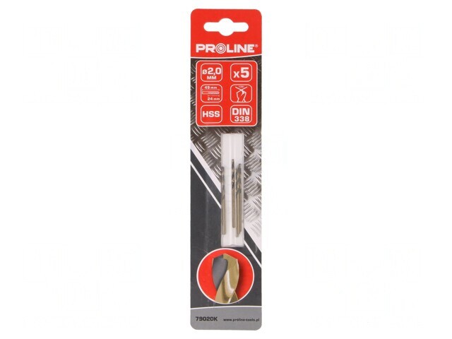 Burghiu Metal 2mm HSS 5buc Blister