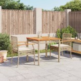 VidaXL Set mobilier de grădină cu perne, 3 piese, bej, poliratan
