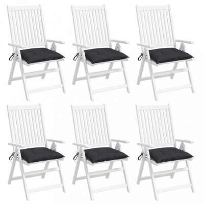 vidaXL Perne de scaun, 6 buc., negru, 50x50x7 cm, textil oxford foto
