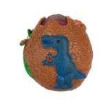 Ou de Dinozaur squishy cu pui, 6 cm, Maro, ATU-088486, Plastic, Oem