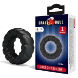 Inel pentru penis CRAZY BULL Jeriko, cu design ergonomic, din silicon, rezistent la apă, diametru intern 27 mm (model 1)