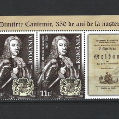 ROMANIA 2023 - DIMITRIE CANTEMIR, 2 VALORI+VINIETA, MNH - LP 2400