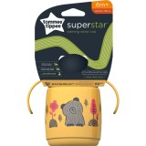 Cana cu pai si protectie BACSHIELD &trade; Tommee Tippee, 300 ml, 6 luni +, Galben, 1 buc