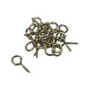 Set 1000 carlige cu filet pentru lemn, metal, galben, ER100 KOD98, inel Ø exterior 9 mm, lungime totala 19 mm