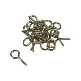 Cumpara ieftin Set 1000 carlige cu filet pentru lemn, metal, galben, ER100 KOD98, inel &Oslash; exterior 9 mm, lungime totala 19 mm