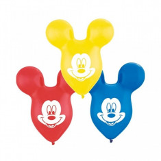 Baloane Urechi Mickey Mouse-din latex 38cm set 5 bucati foto