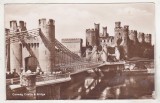 bnk cp Marea Britanie - Castelul Conway si podul - circulata 1932