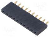Conector şiruri pini mamă 10 PIN 2,54mm aurit THT SAMTEC
