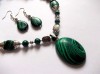 Set colier si cercei cu malachit 47010