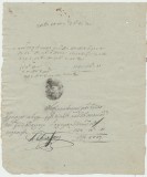 Valahia 1842 document chirilic stampila negativa transport caruta sau trasura