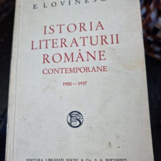 Istoria literaturii romane contemporane 1900-1936 - E. Lovinescu