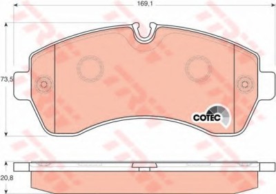Set placute frana,frana disc VW CRAFTER 30-50 platou / sasiu (2F) (2006 - 2016) TRW GDB1696 foto