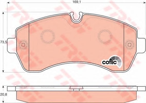 Set placute frana,frana disc VW CRAFTER 30-50 platou / sasiu (2F) (2006 - 2016) TRW GDB1696