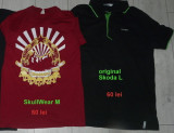 Cumpara ieftin Tricou Skoda L, stema comunista PCR M,comunist,pret pe bucata, Negru, Rosu