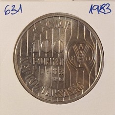 Hungary, Ungaria, 100 Forint FAO, 1983, KM#631, comemorativa