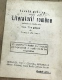 A, CRT Regalista - Scurta privire a literaturi Romane - Cernauti 1940