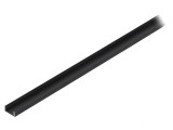 Profil aluminiu anodizat negru 1m pentru module LED