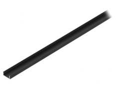 Profil aluminiu anodizat negru pentru module LED 2m
