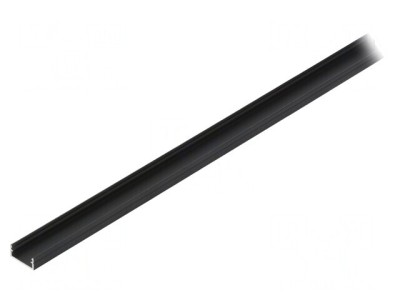 Profil aluminiu anodizat negru 1m pentru module LED foto