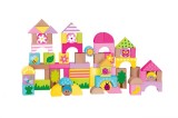 Cumpara ieftin Cuburi de constructie Woodyland pictate 66 piese