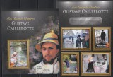 Centrafricana 2013 - Picturi de Gustave Caillebotte, Bloc+colita, MNH