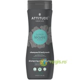 Sampon si Gel de Dus 2in1 pentru Ingrijire Scalp pentru Barbati Super Leaves 473ml