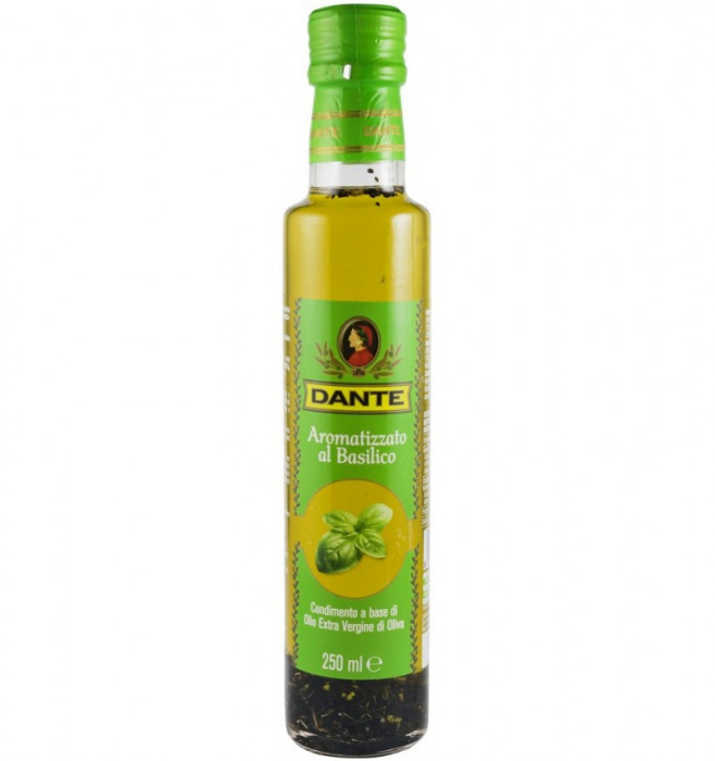 Ulei de masline extravirgin aromat cu busuioc, 250ml Olio Dante