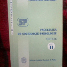 z2 Facultatea de sociologie psihologie - sinteze II