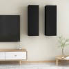 VidaXL Comode TV, 2 buc., negru, 30,5x30x90 cm, lemn prelucrat