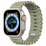 Curea silicon TU&amp;YA&reg; Premium, pentru Apple Watch 8/7/6/5/4/3, Display 41/40/38 mm, Kaki
