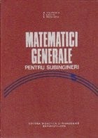 Matematici generale pentru subingineri foto