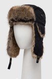 Barbour caciula culoarea negru, din tricot gros