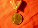 Medalie Austro Ungaria Carol I ,1916 , bronz . verso Fortitudini- pt curaj , ww1, Europa