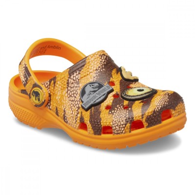 Saboti Crocs Classic Toddler Jurassic World Clog Portocaliu - Orange Zing foto