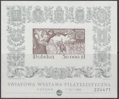 Polonia 1993 - Poznan &amp;#039;93 Bloc neuzat,perfecta stare,nedantelat(z) foto