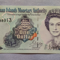 Cayman Islands - 1 Dollar ND (1998-2001) Elizabeth II C Series; One Signature