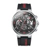 Ceas Barbati Playboy 3052 Negru-Rosu , Design Luxury, Functii Multiple, Afisaj Luminos, Rezistent la Apa 3ATM