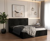 Pat Tapitat Elys Negru Catifea Premium Stoc limitat