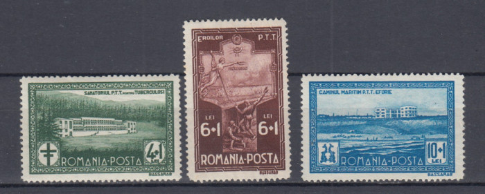 ROMANIA 1932 LP 100 SANATORII PTT SERIE MNH