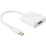 Adaptor HDMI mama - USB-C tata 0.2m alb Goobay