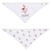 Set Bavete Tip Eșarfă, Bumbac, Alb, Imprimeu Love Daddy+Mummy, 2 Bucăți, Oem