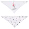 Set Bavete Tip Eșarfă, Bumbac, Alb, Imprimeu Love Daddy+Mummy, 2 Bucăți