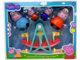 Set Peppa Pig cu Leagan Barcuta - Figurine Familie si Accesorii